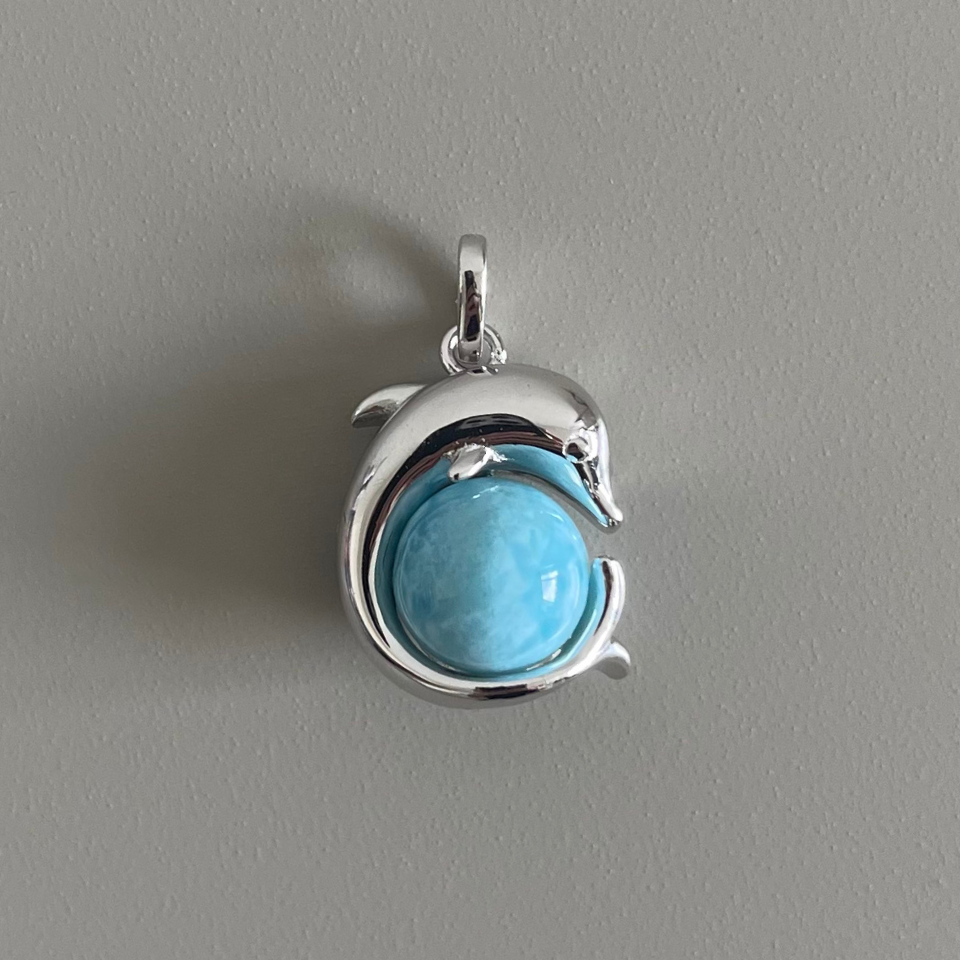 Dolphin Pendant top / ラリマー