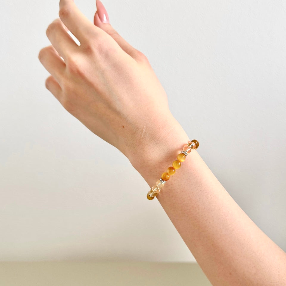 Golden Tiger's Eye × Citrine bracelet / ゴールデンタイガーアイ×シトリン
