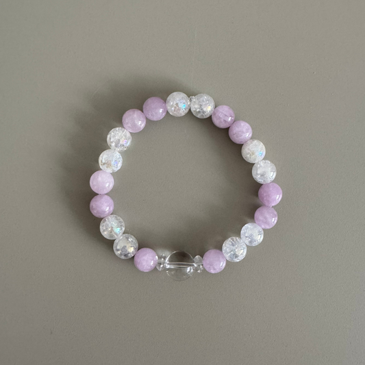 Kunzite × aqua crystal bracelet / クンツァイト×アクアクリスタル